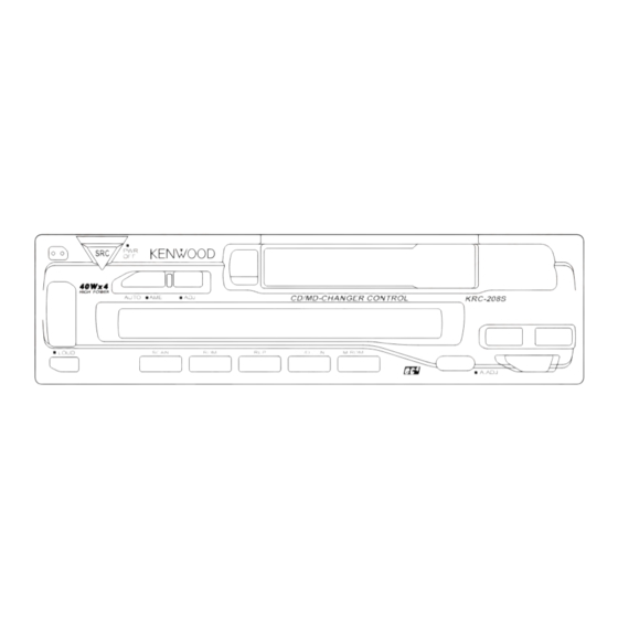 Kenwood KRC-208S/218 Manuals