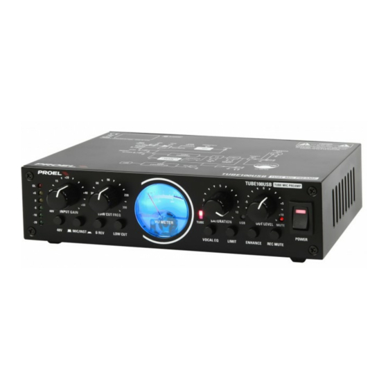 PROEL TUBE100USB User Manual
