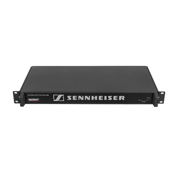 Sennheiser ASA 3000 Quick Manual