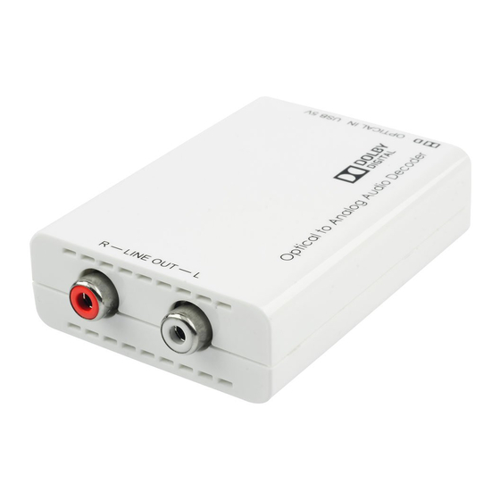 Lindy Optical Audio DAC with Dolby Digital Decoder User Manual