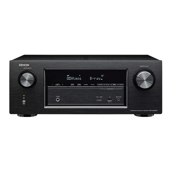 Denon AVR-X2200W Quick Start Manual