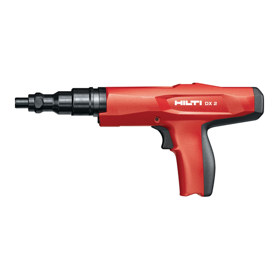 Hilti DX 2 Operating Instructions Manual