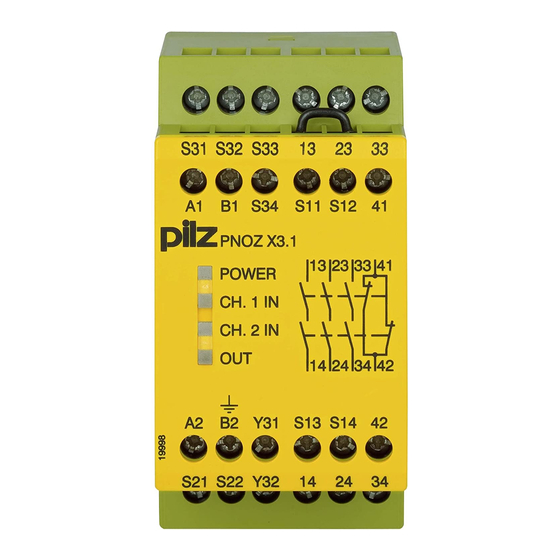 Pilz PNOZ X3.1 Operating Instructions Manual