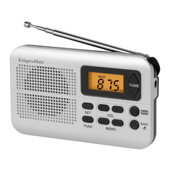 User Manuals: Krüger & Matz KM0819 Portable Radio