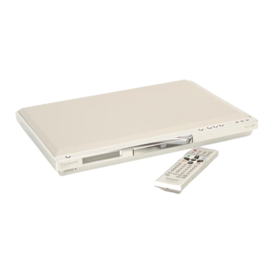 Panasonic DVD-XV10 Operating Instructions Manual