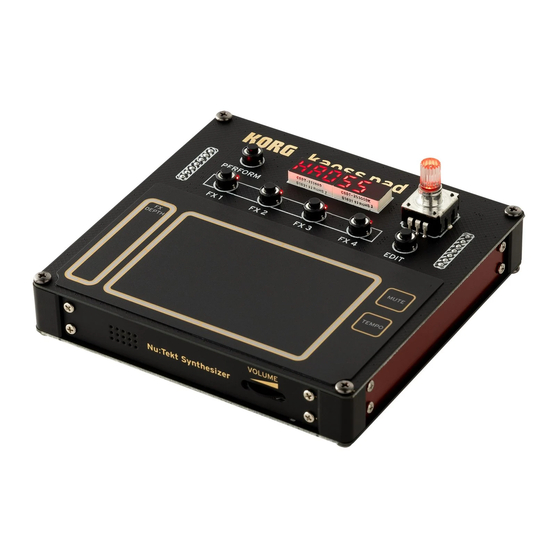 Korg Nu Tekt NTS-3 kaoss pad kit Owner's Manual