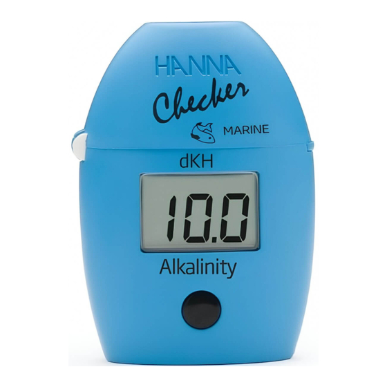 Hanna Instruments Checker HI772 Instruction Manual