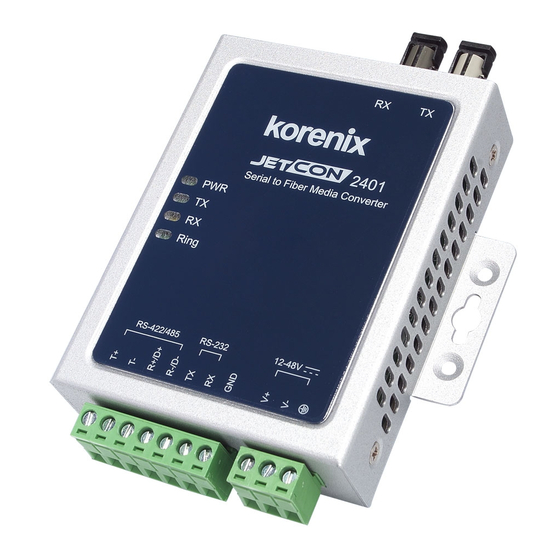 Korenix JetCon 2401-S Installation Manual