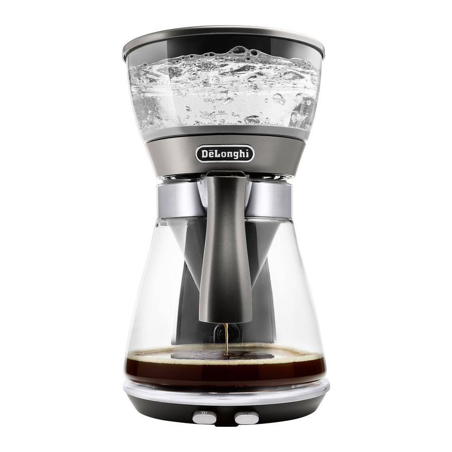 DeLonghi ICM17 Series - 3-in-1 Specialty Coffee Brewer Glass Carafe 8-Cup Manual