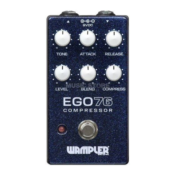 Wampler EGO 76 Compressor Quick Reference Manual