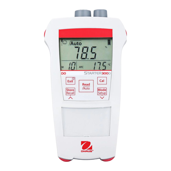 OHAUS STARTER 300D Instruction Manual