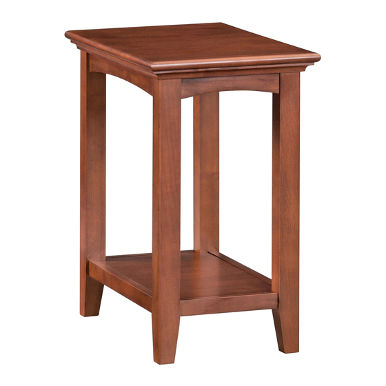 Whittier Wood Furniture McKenzie Accent Table 3497AUF Assembly Instructions