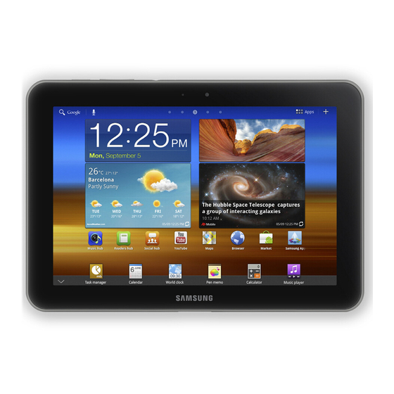 Samsung Galaxy Tab 8.9 LTE Manuals
