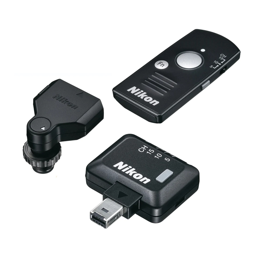 Nikon WR-R10, WR-T10, WR-A10 - Wireless Remote Controller Manual