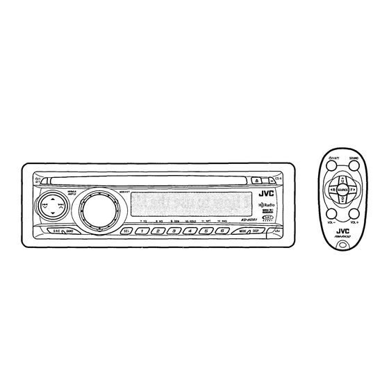 JVC KD-HDR1 Instructions For Use Manual