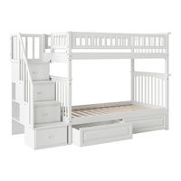 Atlantic Furniture Columbia Staircase Bookshelf Assembly Instructions Manual