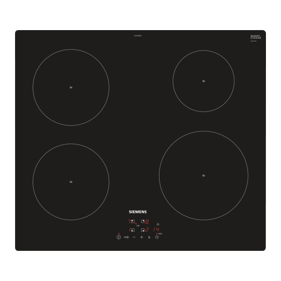 Siemens EU611BEB1E/43 User Manual And Installation Instructions