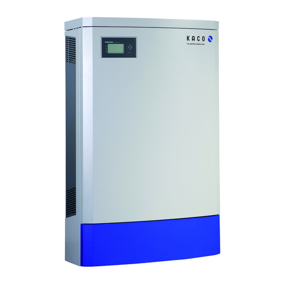 Kaco Powador 30.0 TL3 M/X Solar Inverter Manuals
