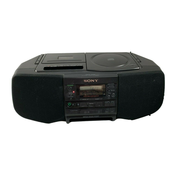 SONY MEGA BASS CFD-550 CD PLAYER USER MANUAL
