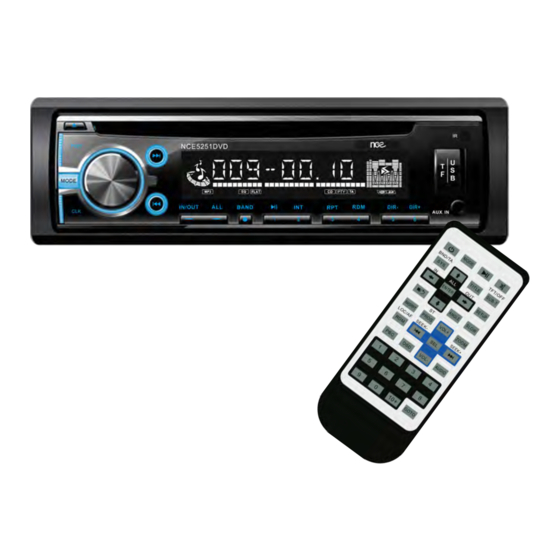 NCE NCE5251DVD Single-DIN DVD Player Manuals