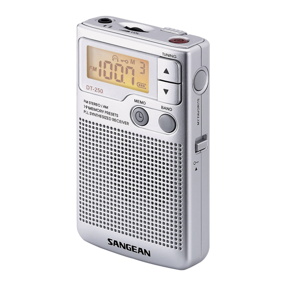 Sangean DT-250 Manual