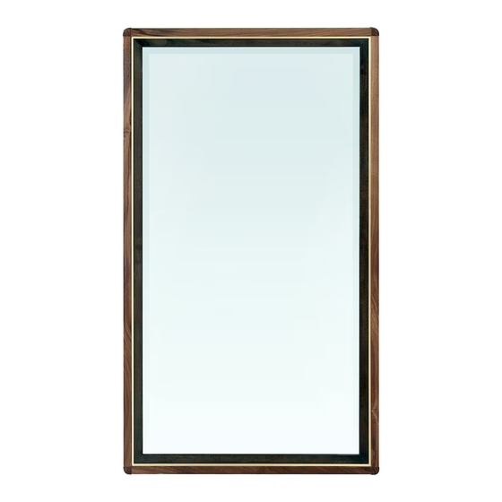Whittier Wood Furniture Bryce Slim Wall Mirror Assembly Instructions