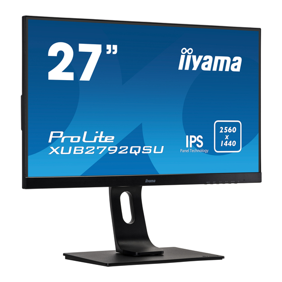 Iiyama ProLite XUB2792QSU-B1 Manuals