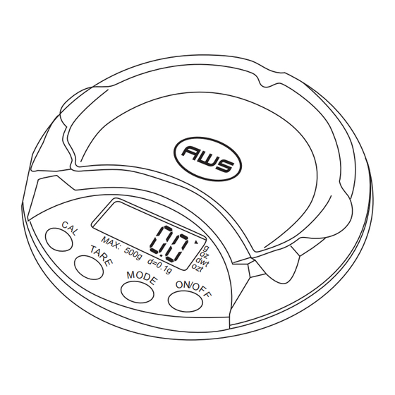 American Weigh Scales ASH TRAY SCALE AT-500 User Manual