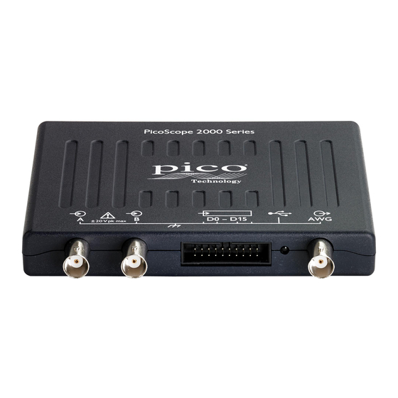PICO PicoScope  2000 Series Quick Start Manual