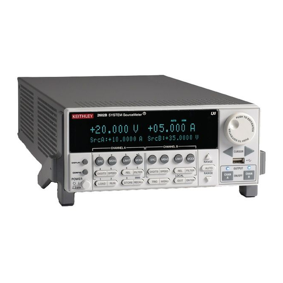 Tektronix KEITHLEY SourceMeter 2600B Series User Manual