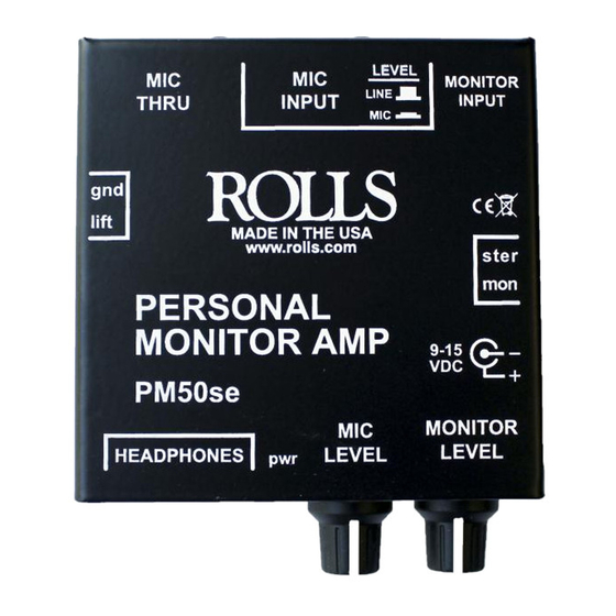 Rolls PM50SE Owner's Manual