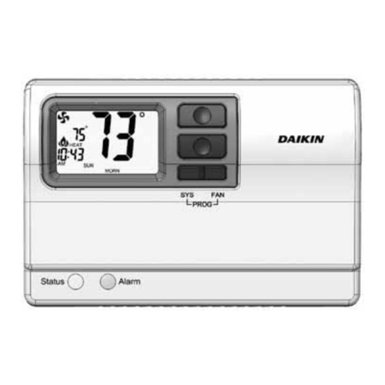 Daikin 910121748 - Programmable Electronic Thermostat Manual