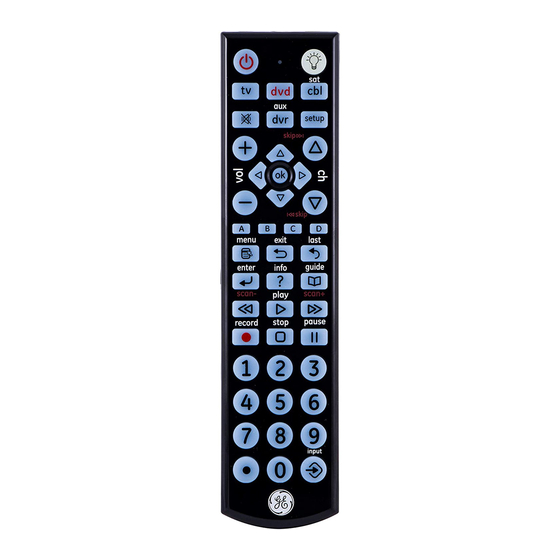 GE 24116 - 4 - Device Universal Remote Instruction Manual