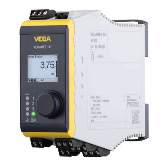 Vega VEGAMET 141 Operating Instructions Manual