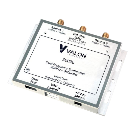Valon 5009b Manuals