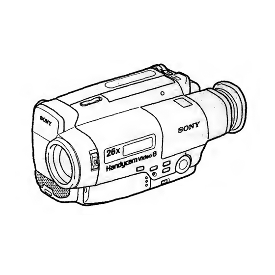 Sony Handycam Video8 CCD-TR66 Operating Instructions Manual