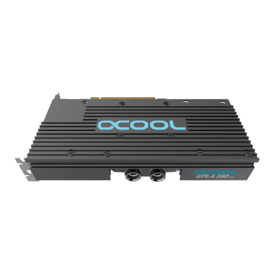 Alphacool GPX-A 380-M01 Instruction Manual
