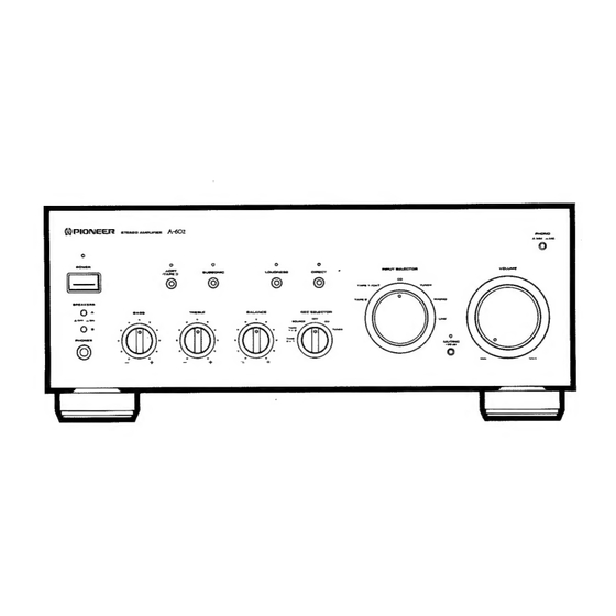 Pioneer A-602 Operating Instructions Manual