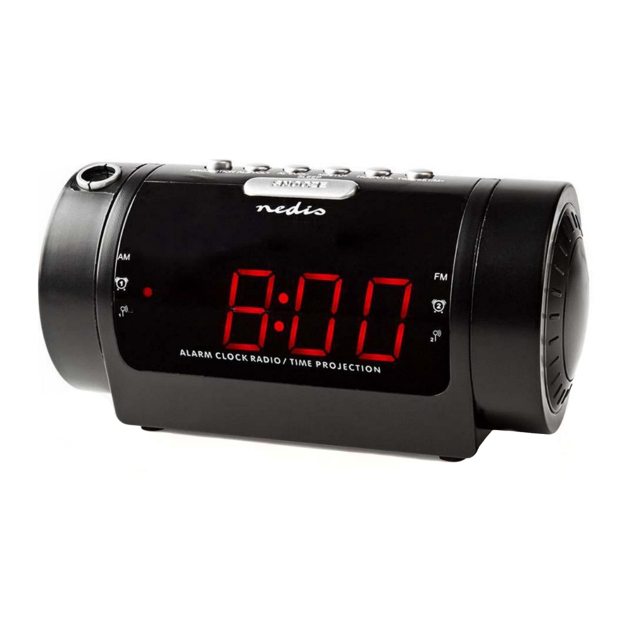 nedis CLAR005BK Digital Alarm Clock Manuals
