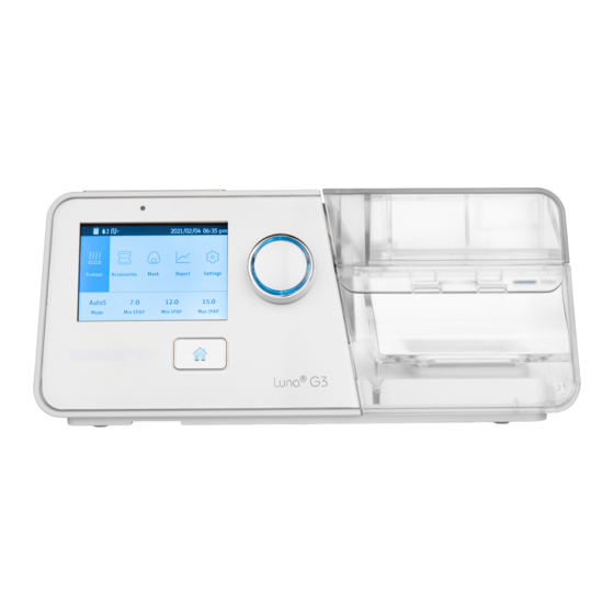 User Manuals: React Health 3B G3 B30VT PAP Machine
