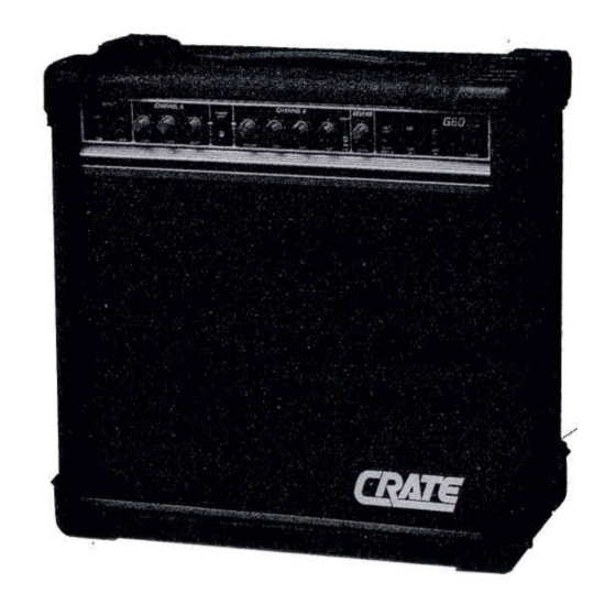 Crate G60 XL Quick Start Manual