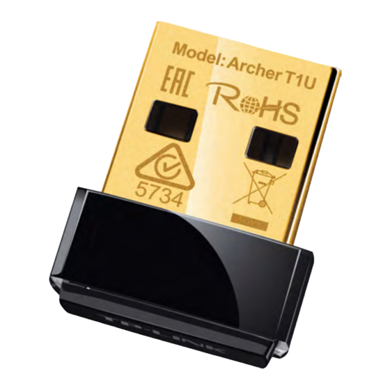 TP-Link Archer T1U Quick Installation Manual
