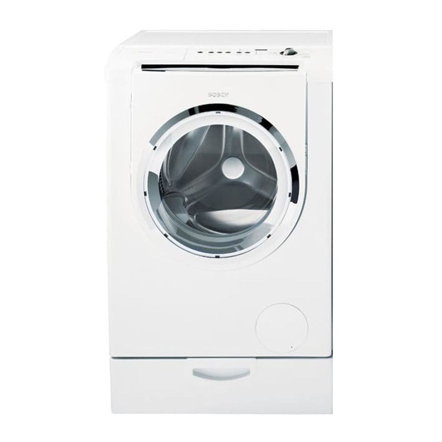 Bosch Nexxt 500 Plus Series Load Washer Manuals
