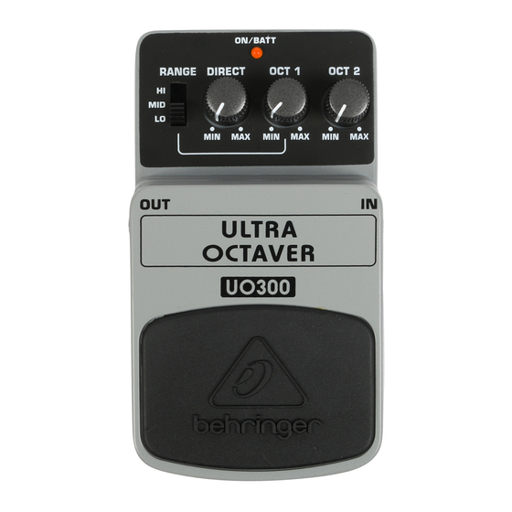 Behringer ULTRA OCTAVER UO300 User Manual