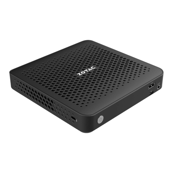 Zotac ZBOX MI648 Quick Start Manual