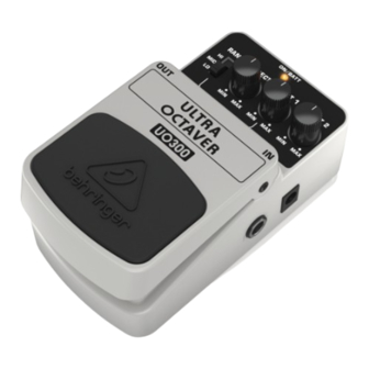 Behringer ULTRA OCTAVER UO300 User Manual