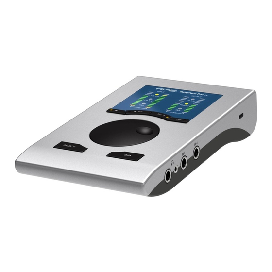 RME Audio Babyface Pro FS User Manual