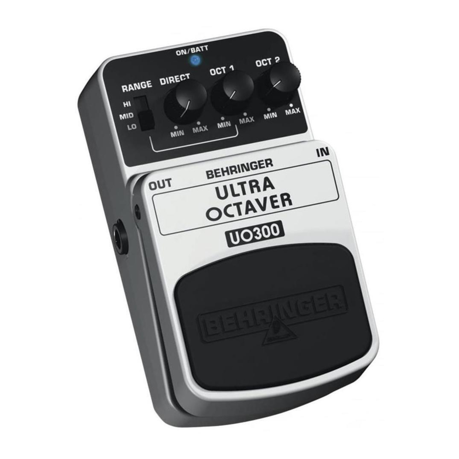 Behringer ULTRA OCTAVER UO300 Manual