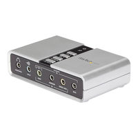 StarTech.com USB External Sound Card Adapter Instruction Manual