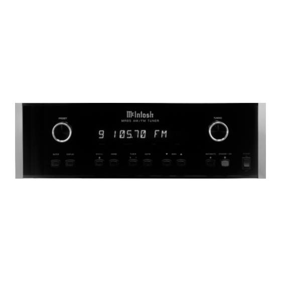 McIntosh MR85 Owner's Manual